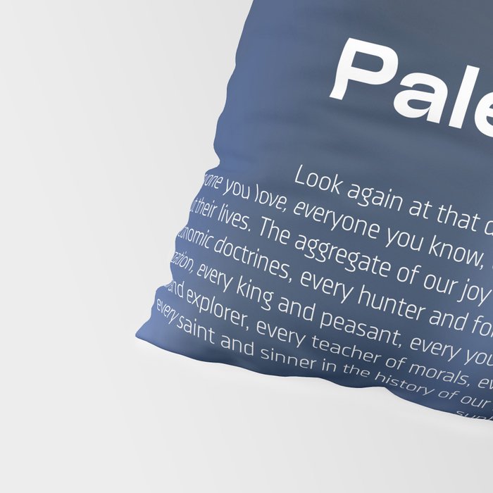 Pale Blue Dot poster, NASA Voyager 1 with Carl Sagan quote (vector art) Pillow Sham Gallery Image 4