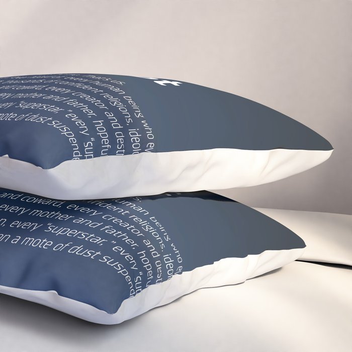 Pale Blue Dot poster, NASA Voyager 1 with Carl Sagan quote (vector art) Pillow Sham Gallery Image 3