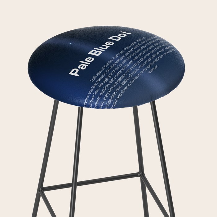 Pale Blue Dot poster, NASA Voyager 1 with Carl Sagan quote (vector art) Stool Gallery Image 2
