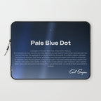 Pale Blue Dot poster, NASA Voyager 1 with Carl Sagan quote (vector art) Laptop Sleeve Gallery Image 1