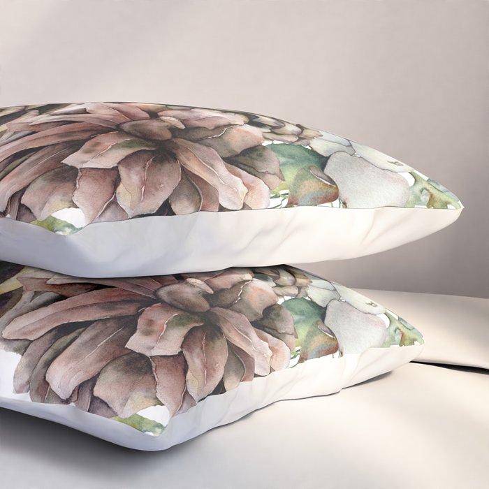 Christmas Pine Bouquet, Watercolor Floral Prints Pillow Sham Gallery Image 3