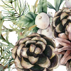 Christmas Pine Bouquet, Watercolor Floral Prints Coffee Mug Gallery Image 2