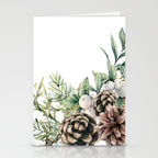 Christmas Pine Bouquet, Watercolor Floral Prints Stationery Card Gallery Image 2