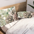 Christmas Pine Bouquet, Watercolor Floral Prints Pillow Sham Gallery Image 2