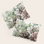 Christmas Pine Bouquet, Watercolor Floral Prints Pillow Sham Gallery Image 3