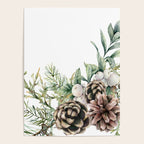 Christmas Pine Bouquet, Watercolor Floral Prints Poster Gallery Image 4