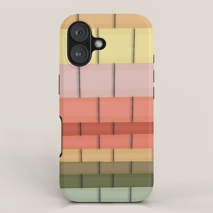 Colorful Tiles In Lines iPhone Case Gallery Image 1