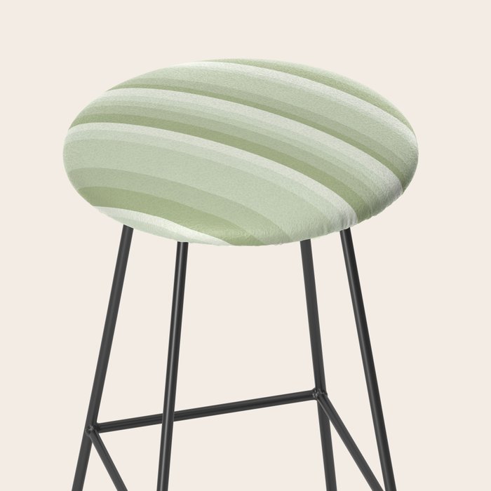 Classic Stripes XXI - Pastel Natural Green Stool Gallery Image 2