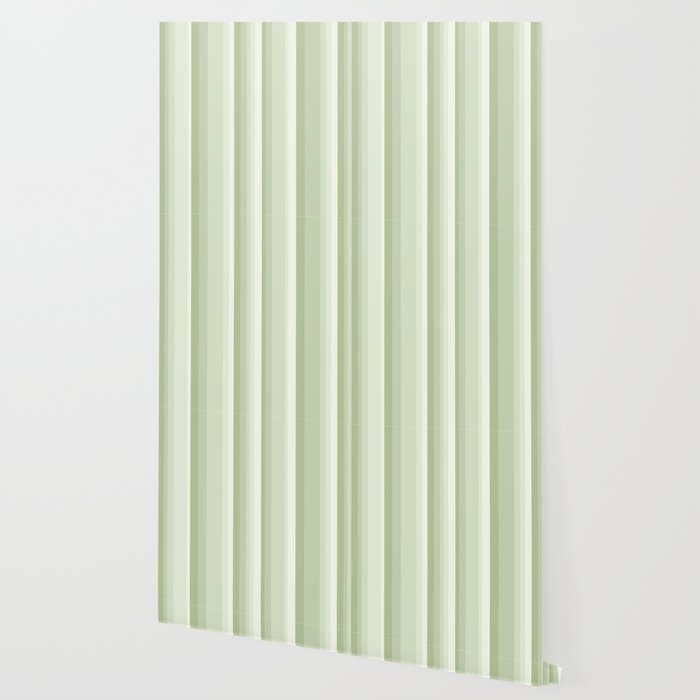 Classic Stripes XXI - Pastel Natural Green Wallpaper Gallery Image 2