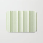 Classic Stripes XXI - Pastel Natural Green Bath Mat Gallery Image 1