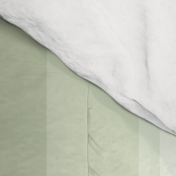 Classic Stripes XXI - Pastel Natural Green Comforter Gallery Image 4
