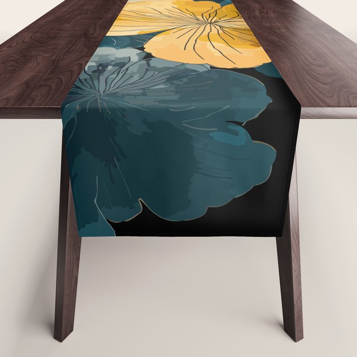 Floral Navy Honey Table Runner Gallery Image 1