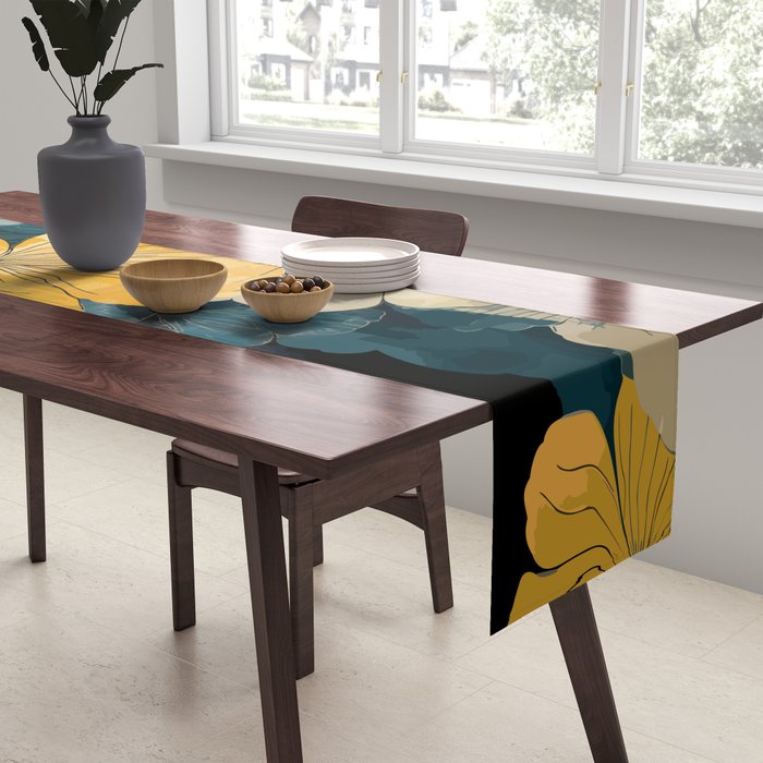 Floral Navy Honey Table Runner Gallery Image 2