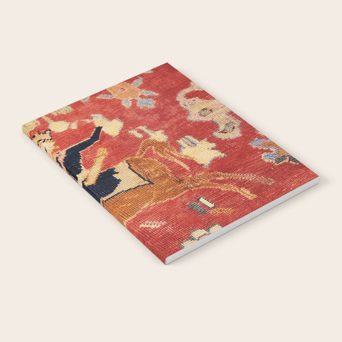 17th Century Isfahan Persian Animal Rug Print Notebook Gallery Image 2