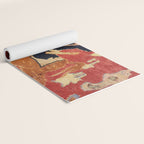 17th Century Isfahan Persian Animal Rug Print Yoga Mat Gallery Image 2