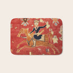 17th Century Isfahan Persian Animal Rug Print Bath Mat Gallery Image 1