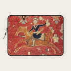 17th Century Isfahan Persian Animal Rug Print Laptop Sleeve Gallery Image 1