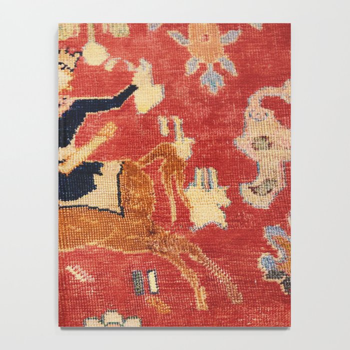 17th Century Isfahan Persian Animal Rug Print Notebook Gallery Image 4