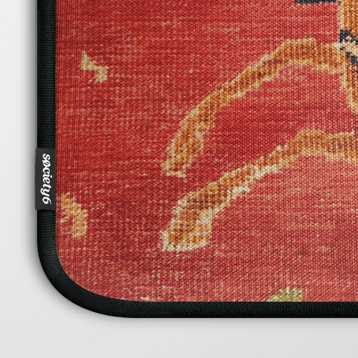 17th Century Isfahan Persian Animal Rug Print Laptop Sleeve Gallery Image 3
