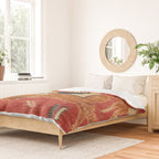 17th Century Isfahan Persian Animal Rug Print Duvet Cover Gallery Image 2