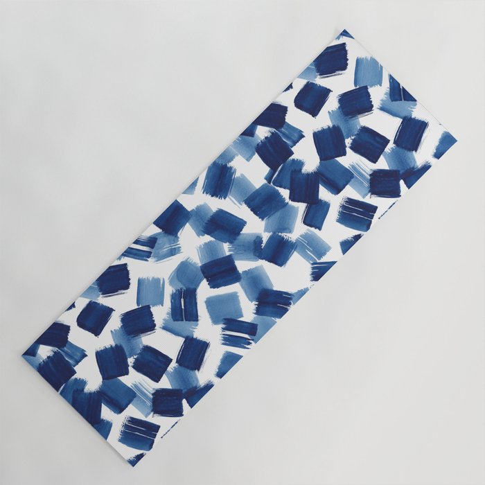 Indigo Brush Strokes | No.1 Yoga Mat Gallery Image 1