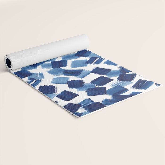 Indigo Brush Strokes | No.1 Yoga Mat Gallery Image 2