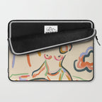 Self Love, Abstract Bohemian Woman Line Art, Feminism Boho Eclectic Beach Summer Sunny Reader Laptop Sleeve Gallery Image 2