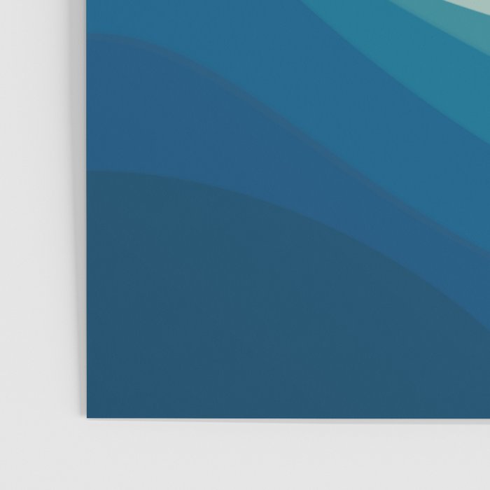 Abstract colorful landscape with wavy sea and sun Poster Gallery Image 3