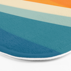 Abstract colorful landscape with wavy sea and sun Bath Mat Gallery Image 3