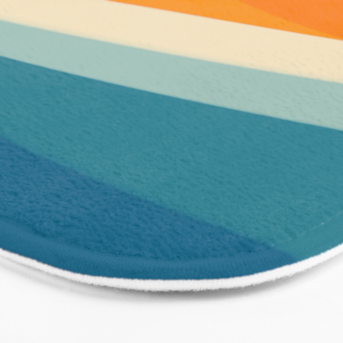 Abstract colorful landscape with wavy sea and sun Bath Mat Gallery Image 3