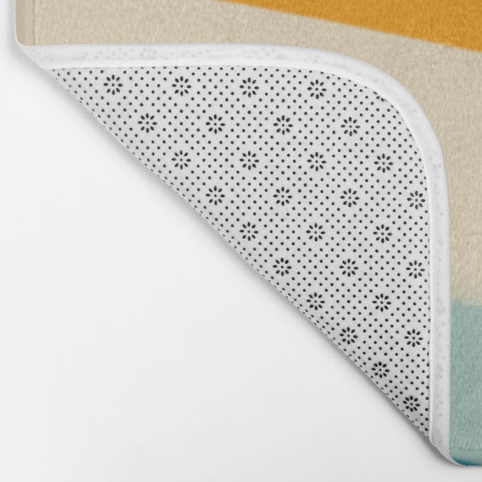 Abstract colorful landscape with wavy sea and sun Bath Mat Gallery Image 2