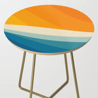 Abstract colorful landscape with wavy sea and sun Side Table Gallery Image 2