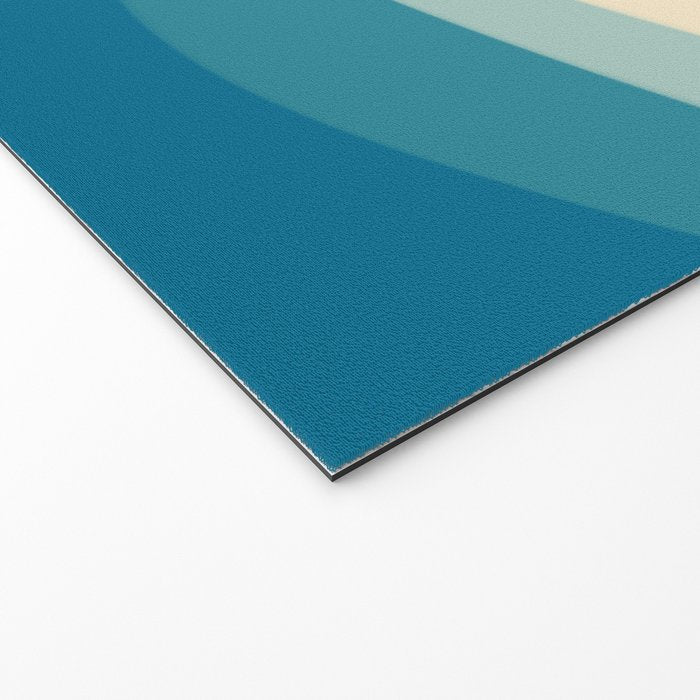 Abstract colorful landscape with wavy sea and sun Welcome Mat Gallery Image 2