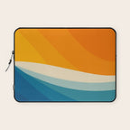 Abstract colorful landscape with wavy sea and sun Laptop Sleeve Gallery Image 1