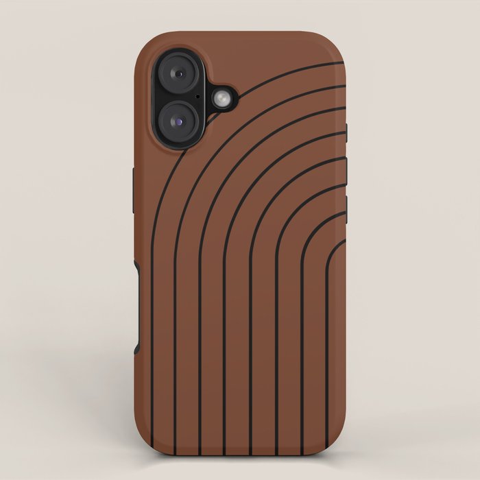 Minimal Arch XLII Brick Red Modern Geometric Lines iPhone Case Gallery Image 1