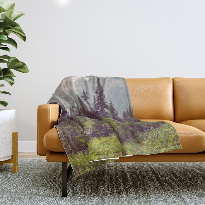 Faraway - Wilderness Nature Photography Throw Blanket Gallery Image 1