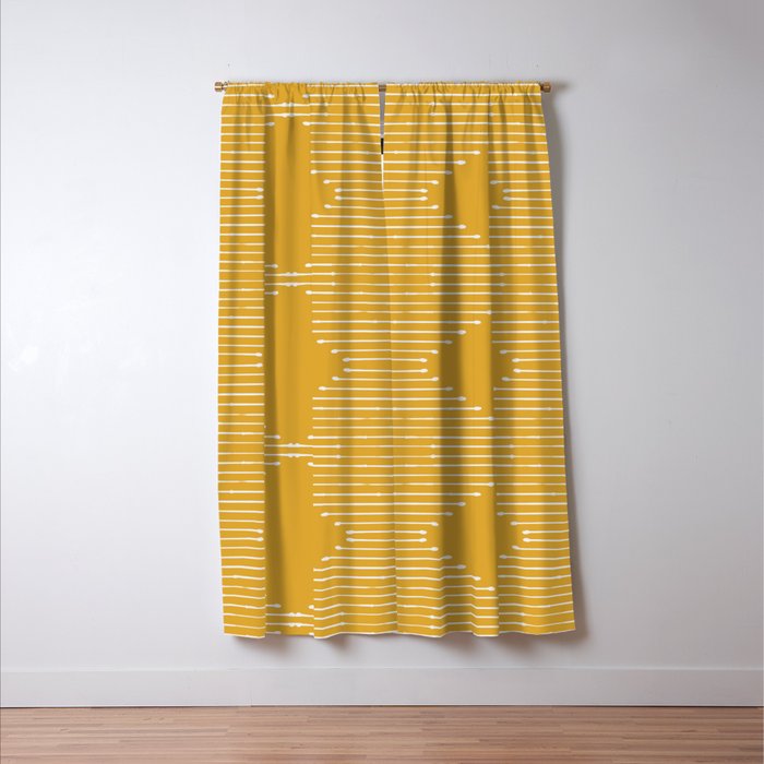 Geo (Yellow) Window Curtain Gallery Image 3