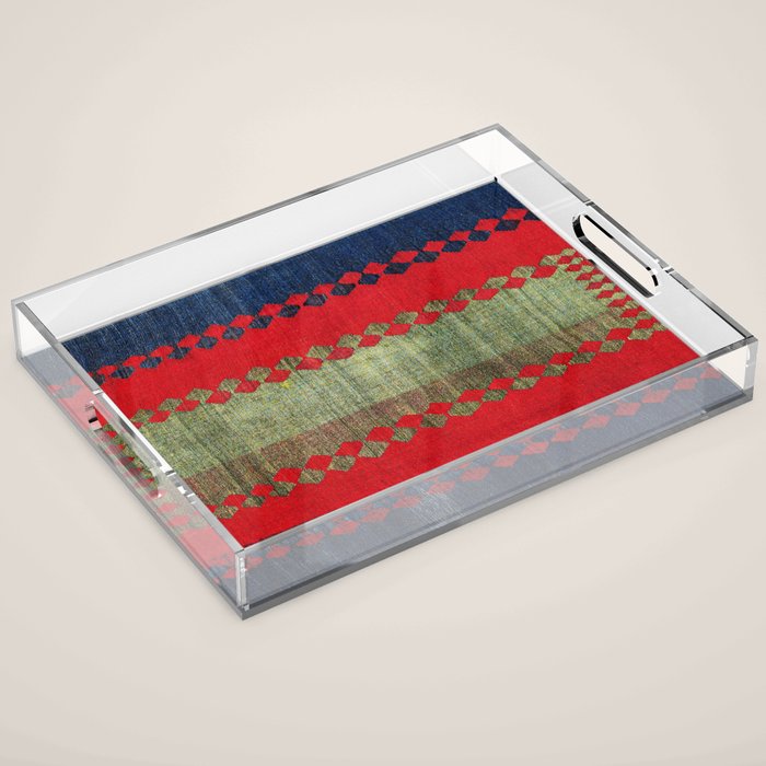 Azeri Shadda  Azerbaijan South Caucasus Plainweave Print Acrylic Tray Gallery Image 1
