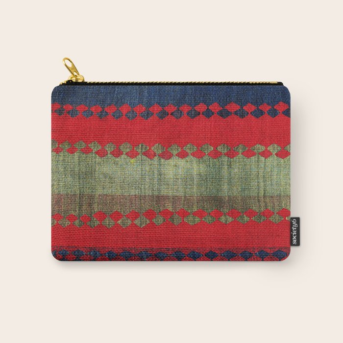 Azeri Shadda  Azerbaijan South Caucasus Plainweave Print Carry All Pouch Gallery Image 1