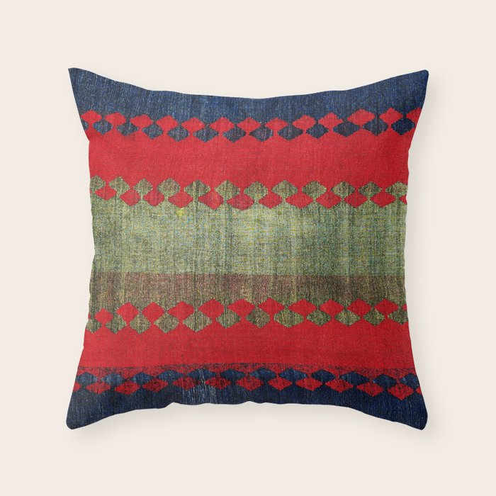 Azeri Shadda  Azerbaijan South Caucasus Plainweave Print Throw Pillow Gallery Image 1