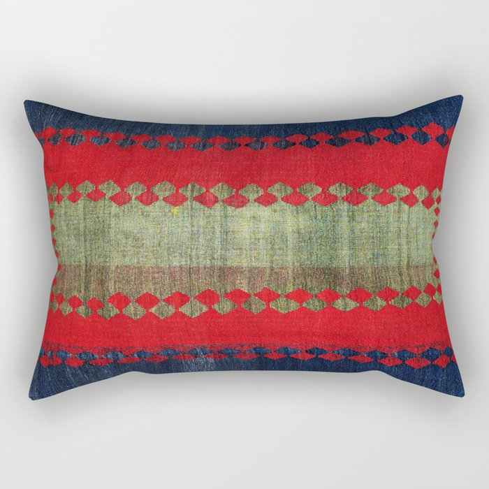 Azeri Shadda  Azerbaijan South Caucasus Plainweave Print Rectangular Pillow Gallery Image 1