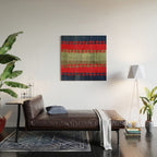 Azeri Shadda  Azerbaijan South Caucasus Plainweave Print Wood Wall Art Gallery Image 2