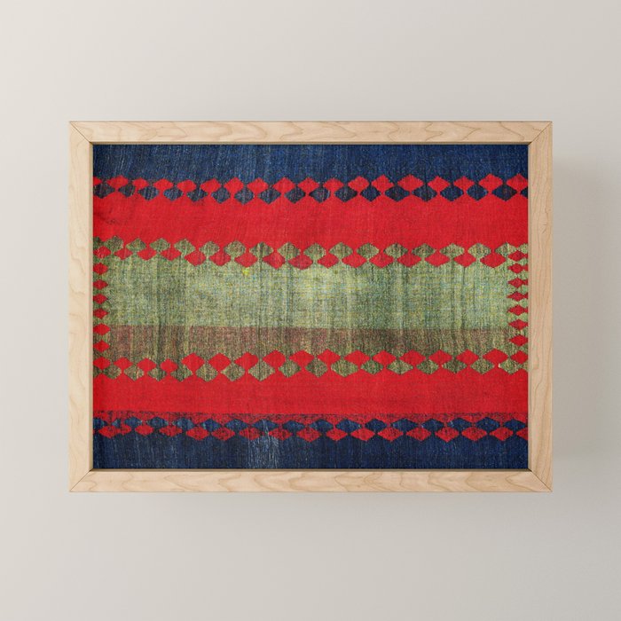 Azeri Shadda  Azerbaijan South Caucasus Plainweave Print Mini Art Print Gallery Image 1
