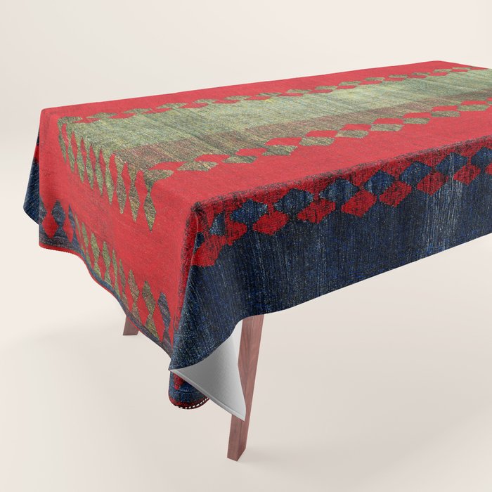 Azeri Shadda  Azerbaijan South Caucasus Plainweave Print Tablecloth Gallery Image 1