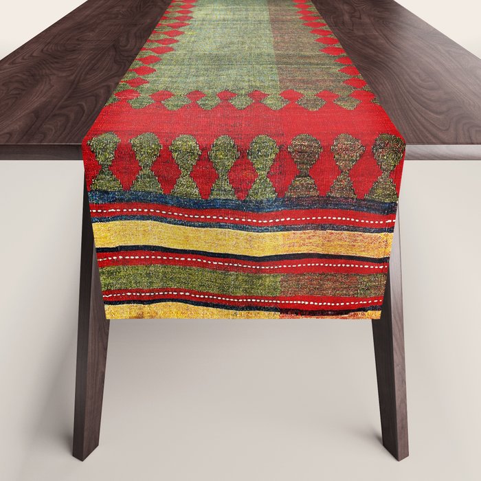 Azeri Shadda  Azerbaijan South Caucasus Plainweave Print Table Runner Gallery Image 1