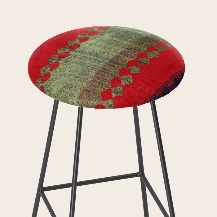 Azeri Shadda  Azerbaijan South Caucasus Plainweave Print Stool Gallery Image 2