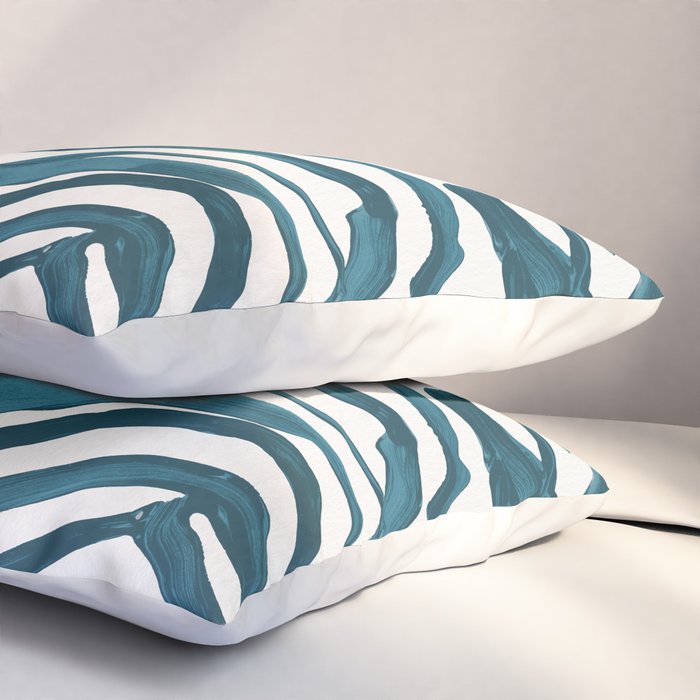 Zebra Print - Teal Palette Pillow Sham Gallery Image 3