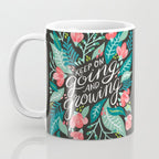 Keep on Going & Growing â Pink on Charcoal Coffee Mug Gallery Image 3