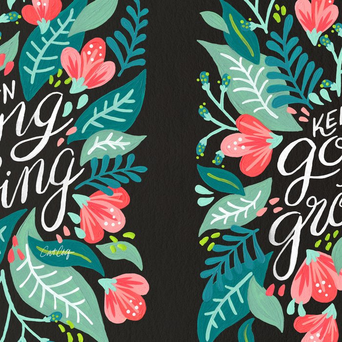 Keep on Going & Growing â Pink on Charcoal Coffee Mug Gallery Image 2