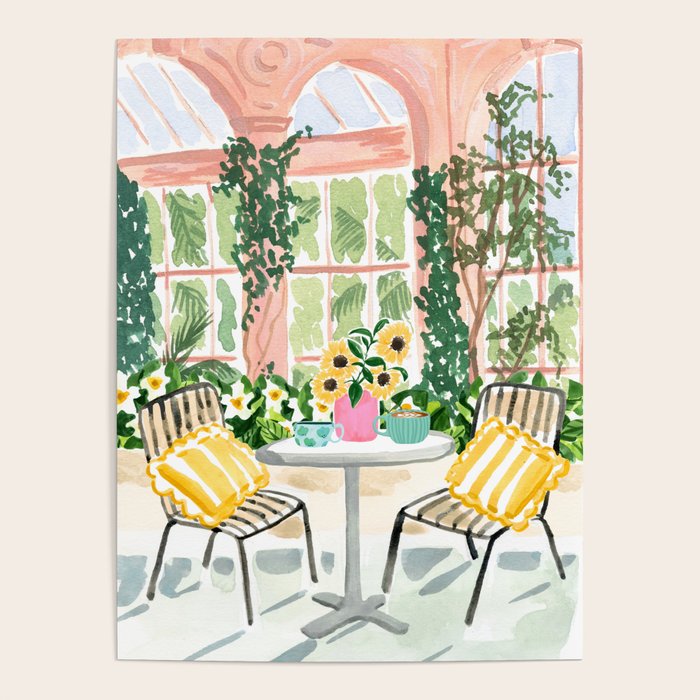 Botanical Cafe Art Print Poster Gallery Image 4
